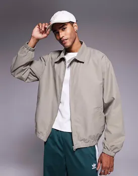 Легкая куртка-харрингтон свободного покроя ASOS DESIGN в грибном цвете