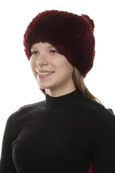 Шапка женская из кролика