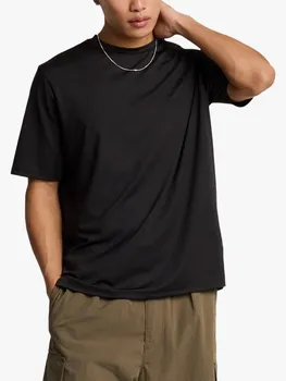 Футболка из неопрена с панелями обычного покроя Lyle & Scott, цвет Jet Black