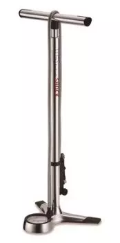 Насос велосипедный Giyo GF-15SS, алюминий, напольный, давление 20 атм/300 psi, большой манометр, AV/FV, GF15SS
