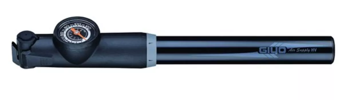 Насос велосипедный GIYO GP-861E, компактный, со встроенным шлангом и манометром, черный, GP-861E