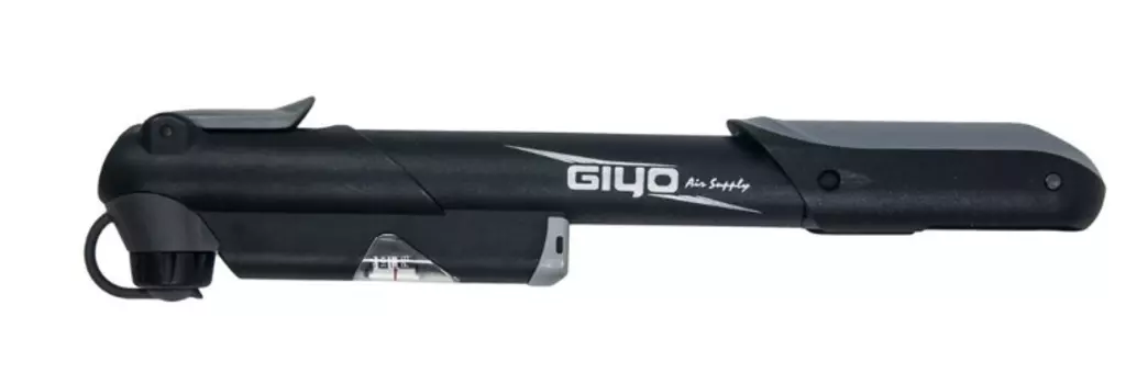 Насос велосипедный GIYO, телескопический, с аналоговым манометром, max 120psi(8атм), универсальный, усиленный, GP63S