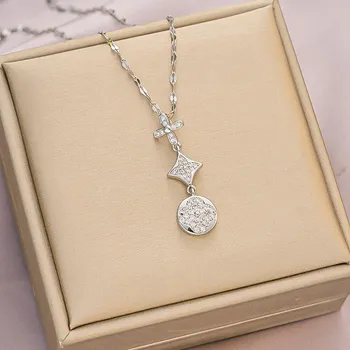 Ожерелье с тремя цветочными планетами, модная тенденция, цепочка на ключицу
