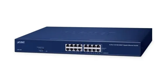 Коммутатор Planet GSW-1601 16х10/100/1000Base-T, питание 100~240V AC, установка в стойку, 0С~50C