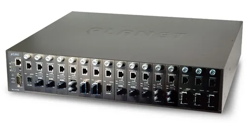 Шасси Planet MC-1610MR позволяет установить до 16 конвертеров серии FST/GST в единый конструктив