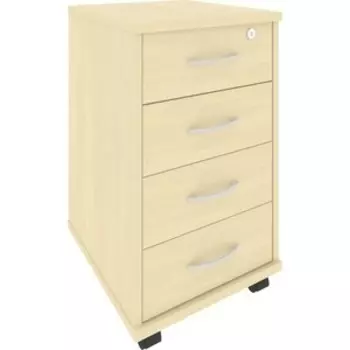 Тумба подкатная Riva А.ТМ-4 F клен 42x45x70,8 4 ящика с фолдингом
