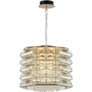 Подвесной светильнк ST Luce Strozzi SL6137.203.08 медь/прозрачный E14 8*40W