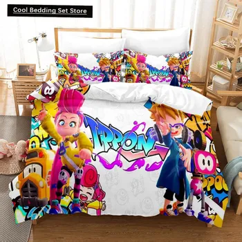 Комплект постельного белья Game Ninjala Single Twin Full Queen King Size Bed Set Adult Kids Bedroom Duvet Cover Sets 3D Print Kawaii Kids Camas EU single(135x200cm)
