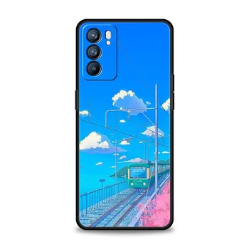 Вишневый японский Traint гора Fuji для Oppo Reno7 Reno6 Pro Plus A54 5G чехол Find X6 X5 A53 A52 A9 A15 A95 A17 A16 A76 A74 крышка Oppo Find X6 Pro