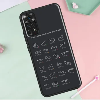 Календарь Формула гоночных автомобилей схемы для Redmi Note 12 Pro Plus чехол для Redmi Note 10 8 9 11 Pro 12S 11S 10S 9S 9C 10C 12C чехол Redmi Note 8