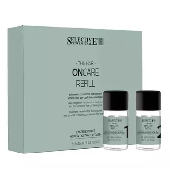 SELECTIVE PROFESSIONAL Двухкомпонентный филлер для восстановления волос / ONCARE REFILL [5+5]х15 мл