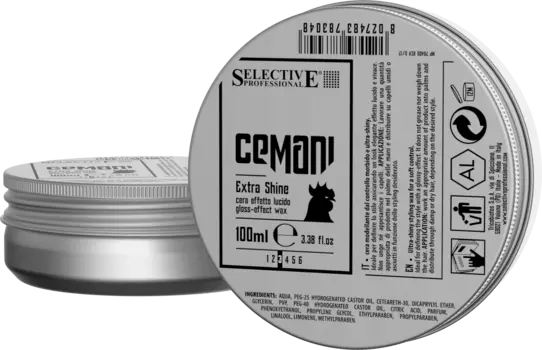SELECTIVE PROFESSIONAL Воск с глянцевым эффектом для волос, для мужчин / Extra Shine CEMANI 100 мл