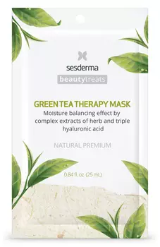 SESDERMA Маска увлажняющая для лица / BEAUTY TREATS Green tea therapy mask 25 мл
