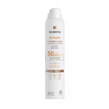 SESDERMA Спрей солнцезащитный прозрачный СЗФ 50 для тела / Repaskin Transparent Spray Body sunscreen SPF 50 Aerosol 200 мл