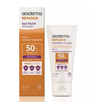 SESDERMA Средство солнцезащитное СЗФ 50 с нежностью шелка для лица / REPASKIN SILK TOUCH Facial sunscreen SPF 50 50 мл