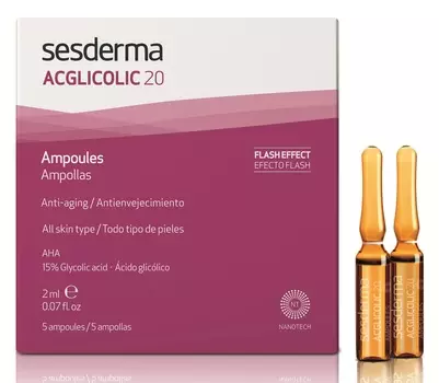 SESDERMA Средство в ампулах (с гликолевой кислотой 15%) / ACGLICOLIC 20 5*2 мл