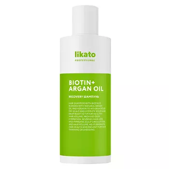 LIKATO Шампунь для волос восстанавливающий RECOVERY BIOTIN + ARGAN OIL 250.0