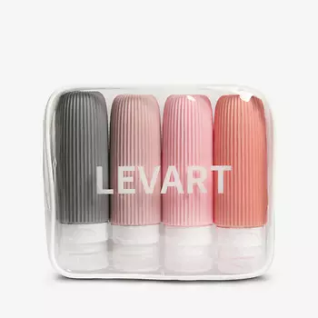 LEVART Набор дорожных флаконов для косметических средств в путешествие 4 шт.
