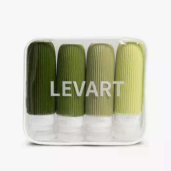 LEVART Набор дорожных флаконов для косметических средств в путешествие 4 шт.