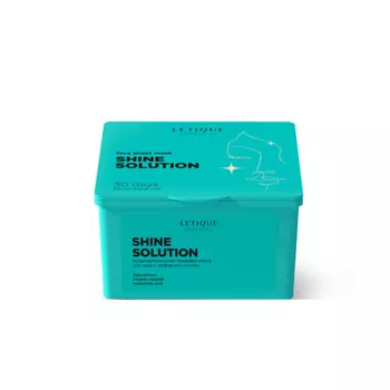 LETIQUE COSMETICS Мультивитаминная тканевая маска для лица с эффектом сияния SHINE SOLUTION