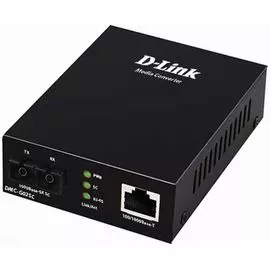 Медиа-конвертер D-link DMC-G02SC/A1A 100/1000Base-T, 1000Base-SX, с разъемом SC для многомодового оптического кабеля (до 550 м)