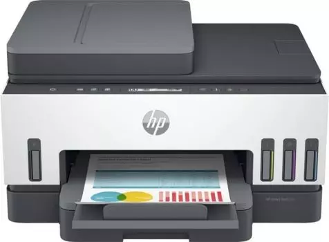 МФУ струйное цветное HP Smart Tank 750 6UU47A A4 15(9ppm), duplex, dual-band Wi-Fi, ADF, ethernet, tray 250, СНПЧ