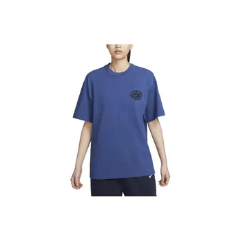 Nike Футболка унисекс с круглым вырезом и коротким рукавом, повседневная, с логотипом, синяя FZ7621-486 XXL