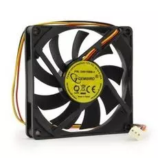 Вентилятор для корпуса Gembird D8015BM-3 80x80x15, подшипник, 3 pin, провод 30 см