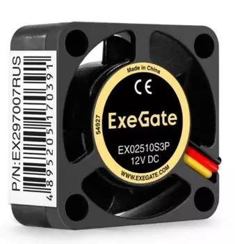 Вентилятор для корпуса Exegate EX02510S3P EX297007RUS 25x25x10 mm, 10000rpm, 24CFM, 22dBa, 3-pin