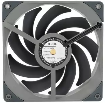 Вентилятор для корпуса Thermalright TL-B14 140x140x25mm 4-pin 27.6dB черный Ret