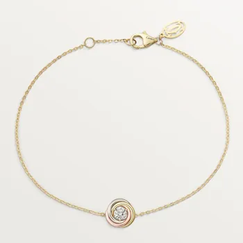 Браслет Cartier Trinity, белое золото/розовое золото/желтое золото/бриллианты