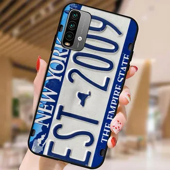 Luxury New York Plate Number Phone Case For Xiaomi9 10 11PRO LITE Redmi NOTE7 8 9 10A PRO K40 Poco3 Shell RedmiNote8pro