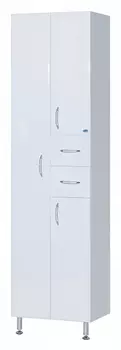 Шкаф-пенал Bellezza 60 2 ящика белый с бельевой корзиной