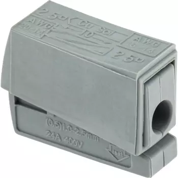 Клемма на 1 провод Duwi СМК 224-112 0,5-2,5 кв.мм с рычажками без пасты (5 шт.) (26734 8)