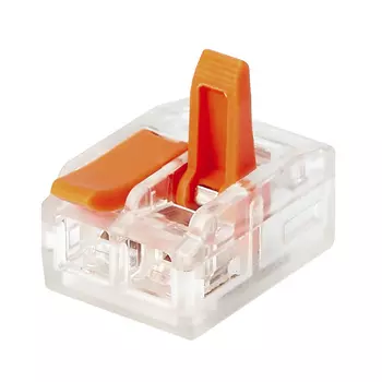 Клемма на 2 провода Electrovolt 221-412 0,2-4 кв.мм с рычажками без пасты (50 шт.) (ЦБ-00015942/605085)