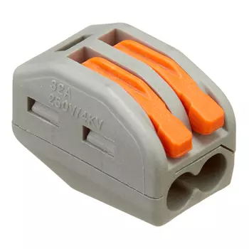 Клемма на 2 провода Stekker 0,08-(2,5)4 кв.мм с рычажками без пасты (50 шт.) (49826)