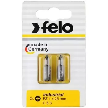 Бита Felo 02101036 крестовая PZ 1X25, серия Industrial, 2 шт в блистере