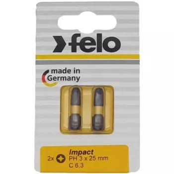 Бита Felo 02203241 крестовая ударная серия Impact PH 3X25,2 шт