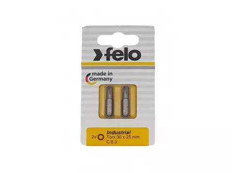 Бита Felo 02630036 Torx 30X25, серия Industrial, 2 шт в блистере