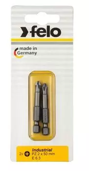 Бита Felo 03102536 крестовая PZ 2X50, серия Industrial, 2 шт в блистере