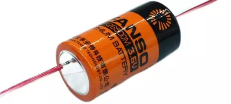 Батарейка Fanso ER26500H-LD/EHR-02 Li-SOCl2 батарея типоразмера C, провода + разъём, 3.6 В, 9 Ач, Траб: -55...85 °C
