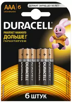 Батарейка Duracell LR03 Basic 6шт, size AAA