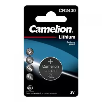 Батарейка Camelion CR2430-BP1 CR2430, 3 В, 270 мА.ч, 1 шт в упаковке (3073)