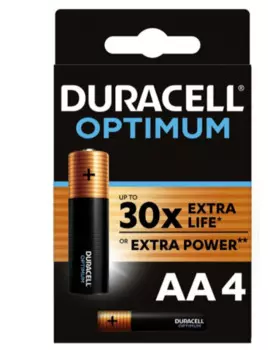 Батарейка Duracell LR6 OPTIMUM 4шт блистер, AA
