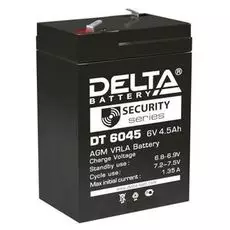 Батарея Delta DT 6045 6В, 4.5 Ач 70х47х107мм