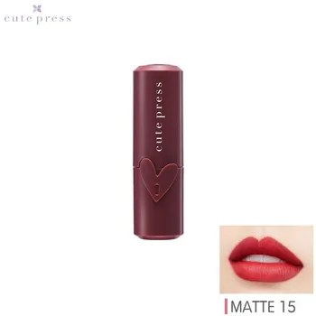 Матовая губная помада Cute Press Heart ID № 11-15 - Thai Cosmetic Make Up Matte No. 11