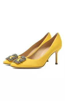 Текстильные туфли Hangisi 70 Manolo Blahnik