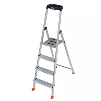 Стремянка 4 ступени (раб. высота 2,85м) с большой полкой, SAFETY