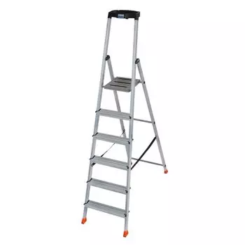Стремянка 6 ступеней (раб. высота 3,25м) с большой полкой, SAFETY