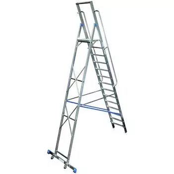 Стремянка на роликах Krause Stabilo, 14 ступеней 5,30 м